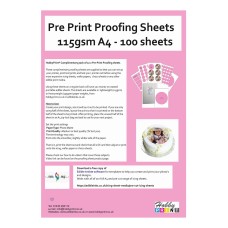 100 Sheets of 115gsm A4 Edible Print Lightweight proofing paper.