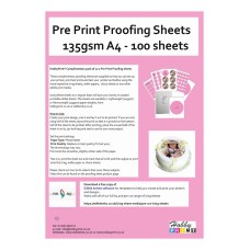 100 Sheets of 135gsm A4 Edible Print Heavyweight proofing paper.