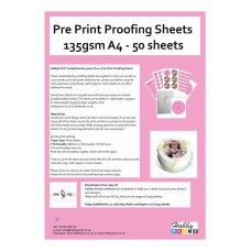 50 Sheets of 135gsm A4 Edible Print Heavyweight proofing paper.