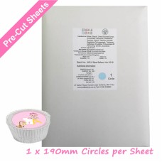 10 x A4 Printable Edible Icing Sheets with 1 Pre-cut 190mm (7.5") Circle per Sheet