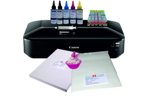 Edible A3 Printer Bundle, Canon IX6850, Refillable Cartridges, Edible Ink, Icing Sheets & Wafer Paper.