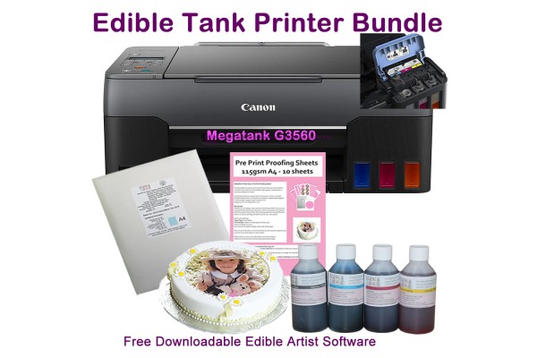 Edible G3570 Ink Tank Printer Bundle with Edible ink, with edible Paper Options