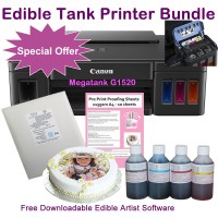Edible G1520 Ink Tank Printer Bundle with HobbyPrint® ink, and Icing Sheets -  Set up Ready to Print Option Available