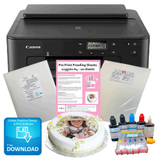 Edible A4 Printer Bundle, TS705, Pre-Filled Refillable Cartridges, Edible Ink, Icing Sheets - Add Icing/Wafer Options Edible A4 Printer Bundle, TS705, Pre-Filled Refillable Cartridges, Edible Ink, Icing Sheets - Add Icing/Wafer Options