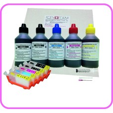 Edible Printer Refillable Cartridge Accessory Kit for Canon PGI-525 with Icing Sheets.