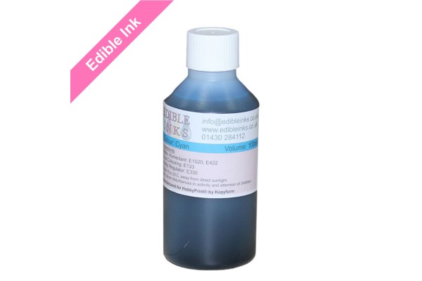 100ml Bottle of Cyan Edible Ink for Canon Printers.