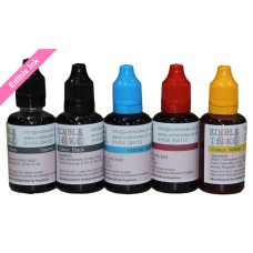 150ml Bottled Edible Ink for Canon Printers - 5 x 30ml Set of CMYKK.