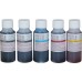 250ml Bottled Edible Ink for Canon Printers - 5 x 50ml Set of CMYKK.